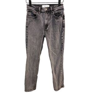 Abercrombie and Fitch The Mom High Rise Black Acid Wash Size 24 I0186